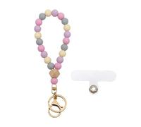 XFSRG Cordon Telephone Portable Perles Pastel Dragonne Telephone Portable Élégante Lanière Téléphone Portable Bijoux pour Femmes et Adolescents (B)