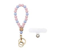 XFSRG Cordon Telephone Portable Perles Pastel Dragonne Telephone Portable Élégante Lanière Téléphone Portable Bijoux pour Femmes et Adolescents (A)