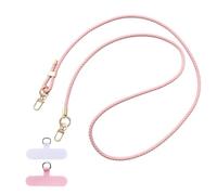 XFSRG Cordon Telephone Portable, Universelle Cordon Tour de Cou en Bandoulière avec 2 Petites Patch, Confortable et Durable Réglable Compatibles avec Plupart des Smartphone (K4722 Rose)