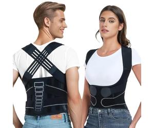 XFSRG Correcteur de Posture pour Homme et Femme Redresseur de Dos à Epaules Ouvertes Dos Réglable Ceinture Dorsale Respirant Protéger la Colonne Lombaire