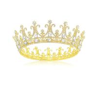 XFSRG Couronne de Mariage Rond Strass Élégant et Brillant Diademe Princesse pour les Mariages Fêtes Bar Mitzvahs