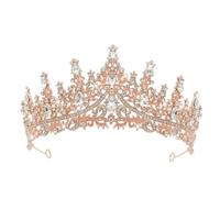 XFSRG Couronne de Mariée en Strass Élégante Diademe Scintillant pour les Fêtes Anniversaires et Mariages