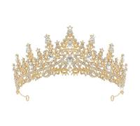 XFSRG Couronne de Mariée en Strass Élégante Diademe Scintillant pour les Fêtes Anniversaires et Mariages