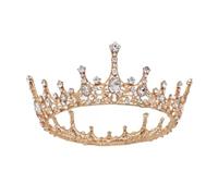 XFSRG Couronne Princesse Adulte Cristaux Étincelants Couronne Anniversaire Mode Femme Bijoux de Cheveux Diadèmes (Or+blanc)