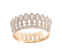 XFSRG Couronne Princesse Cristal Diadème Femme Diadème de Mariée Élégant et Brillant pour Soirée Bal et Anniversaire (Gold)