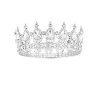 XFSRG Couronne Princesse Cristal Élégante Diadème Femme Mariage Accessoire de Cheveux pour Cérémonies et Événements Spéciaux (Silber)