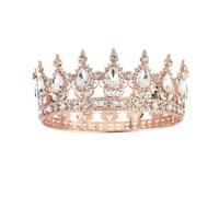 XFSRG Couronne Princesse Cristal Élégante Diadème Femme Mariage Accessoire de Cheveux pour Cérémonies et Événements Spéciaux (Roségold)