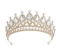 XFSRG Couronne Princesse Diadème Royal pour Cheveux de Mariage Diadème Princesse Tiare Mariage Couronne Anniversaire Femme Accessoire de Coiffure Élégant pour Femme (STYLE2)