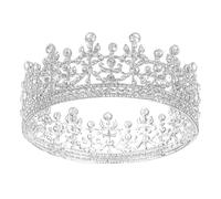 XFSRG Cristal Couronne Femmes Rond Diademe Princesse Vintage Élégant Des Centaines d'Accessoires de Coiffure pour le Mariage