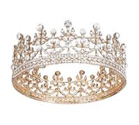 XFSRG Cristal Couronne Femmes Rond Diademe Princesse Vintage Élégant Des Centaines d'Accessoires de Coiffure pour le Mariage