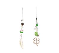 XFSRG Cuerda para Movil avec Perles et Pendentif Trèfle à Quatre Feuilles Accessoires Téléphone Portable Décoratifs Bijoux de Téléphone Élégants pour Femmes et Filles