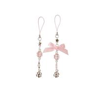 XFSRG Cuerda Para Movil Élégant Rose Fleur Cordon Para Movil Avec Pendentif Papillon Pour Téléphone Portable Accessoires Décoration