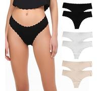 XFSRG Culotte sans Couture Femme Invisible Lot de 6 Sexy Extensible Confortables Hipster Léger Culottes Invisibles Taille Basse Slips Confort Bikini Culottes (M)
