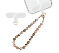 XFSRG Dragonne Téléphone Portable Chaîne Perlée Bracelet Dragonne de Téléphone en Perles avec Plaquette Universelle Accessoire Pendentif de Poignet pour Smartphone