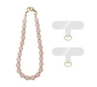 XFSRG Dragonne Téléphone Portable Chaîne Perlée Bracelet Dragonne de Téléphone en Perles avec Plaquette Universelle Accessoire Pendentif de Poignet pour Smartphone