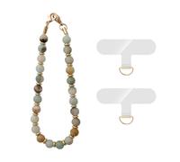 XFSRG Dragonne Téléphone Portable Chaîne Perlée Bracelet Dragonne de Téléphone en Perles avec Plaquette Universelle Accessoire Pendentif de Poignet pour Smartphone