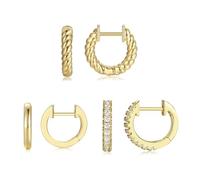 XFSRG Ensemble Bijoux Femme 6 Paires Boucles d'Oreilles Créoles Fantaisie Bijoux Mariage Collier Acier Inoxydable Pendentif Mariage Collier Fille Idéal pour Toutes Occasions