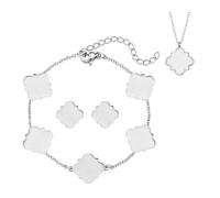XFSRG Ensemble Bijoux Femme Collier et Bracelet Fantaisie pour Mariage et Soirée Élégante