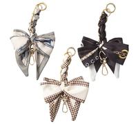 XFSRG Ensemble de 3 Bandoulières pour Sac à Main avec Ruban à Nœud Style Rétro Chaîne d'extension de Sac à Main Accessoires de Décoration pour Femmes