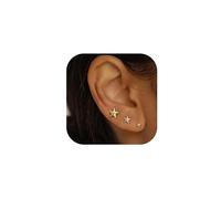 XFSRG Ensemble de 3 PCS de clous d’oreilles finition or élégante, mixez selon vos envies pour un style unique, adapté aux looks décontractés, soirées et occasions festives