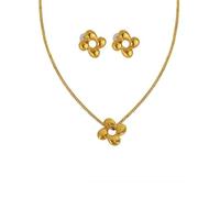 XFSRG Ensemble de Bijoux Fantaisie Femme Collier Pendentif et Boucles d'Oreilles en Design Élégant pour Mariage et Soirée
