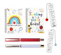 XFSRG Ensemble de Cahiers Comprend un Marque-page en Métal un stylo et un bloc-notes avec une Phrase de Motivation