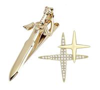 XFSRG Épée Pince à Cravate Homme Clip à Cravate avec Broche Croix Accessoires de Métalliques Distingués pour Costume pour Mariage Anniversaire Fête Des Pères