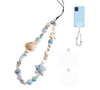 XFSRG Etoile de mer Pendentifs pour Téléphones Bijoux de Telephone Portable Décoration Caméra pour Sac Porte-clés Appareil Photo Portefeuille (Bleu 2)