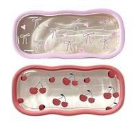 XFSRG Étui à lunettes pour femme,porte-lunettes transparent joli étui lunettes avec nœud rose, étui rigide portable pour le usage quotidien