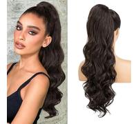 XFSRG Extension Cheveux Naturel Ponytails 65 cm Longue Bouclés Ondulée Queue de Cheval Synthétique avec Cordon pour Femmes Filles(4)