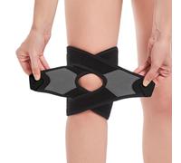 XFSRG Genouillère Sport Rotulienne Ajustable Protege Genoux Ligamentaire Attelle Genou Soutien Articulaire pour Course Running Fitness Volleyball Basketball(Gris)