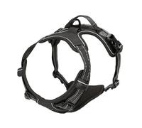 XFSRG Harnais Chien Confortable et Résistant Harnais Réglable avec Réfléchissant pour Promenades Randonnées et Entraînements (Noir, XL)