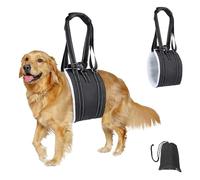 XFSRG Harnais Chien Handicapé de Levage Réglable Portable Chien Sangle de Transport pour Soutenir Les Chiens Handicapés et Âgés(Noir/L)