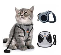 XFSRG Harnais pour Chat Ensemble avec Veste Réglable Et Laisse Anti Fugue pour Chats Et Petits Chiens comme Harnais Sécurisé avec Grand Confort pour Les Promenades (S)