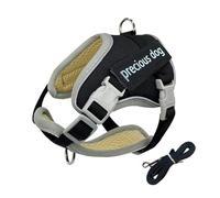 XFSRG Harnais Rembourré Confortable Doux Veste Respirant Réfléchissant Réglage Facile Chien Gilet pour Marcher Courir Formation(Noir-S)