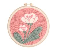 XFSRG Kit de Broderie pour Débutants avec Motifs Floraux et Oiseau Kit Punch Needle Adulte DIYCraft Kits for AdultsIdéal pour la Décoration et les Loisirs Créatifs (Fleur Rose)