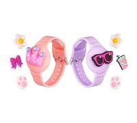 XFSRG Lot de 2 Bracelets Eanches pour Enfants Compatibles avec Apple Air Tag Silicone Souple Réglable Caché Anti-Perte GPS Tracker Strap pour Tout-Petit