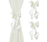 XFSRG Lot de 2 Embrasses de Rideaux en Dentelle, Attache Rideau Noel Française Accessoire Élégant Style Romantique, Pince a Rideaux pour Mariage, Maison