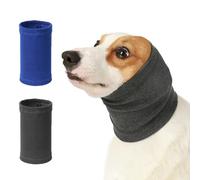 XFSRG Lot de 2 Snood Chien Protections d'oreilles Cache Oreilles pour Chien Elastiques Réduction du Bruit Calme Confortable Anti Anxiété pour Chiens Chats (Bleu + Gris/M)