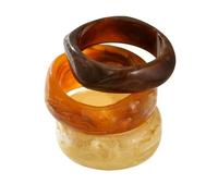 XFSRG Lot de 3 Bracelets Résine Acrylique pour Femme Bracelets Géométriques Minimalistes Irrégulier Accessoires Mode Femme Légers et Tendance (Set 1)