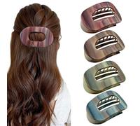 XFSRG Lot de 4 Pince Cheveux Femmes Grande Epais Grosse Barrette Cheveux Barrette Pinces Hair Claw Clips Léger Anti-Dérapant Pinces Latérales pour Filles