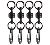 XFSRG Lot de 4 Porte-Clés Magnétique - Mousqueton Magnétique Puissant Crochet Magnétiques Multifonction pour l’Extérieur pour Peche Sac à Dos Clés Randonnée et Camping