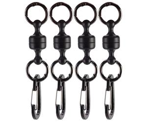 XFSRG Lot de 4 Porte-Clés Magnétique - Mousqueton Magnétique Puissant Crochet Magnétiques Multifonction pour l’Extérieur pour Peche Sac à Dos Clés Randonnée et Camping