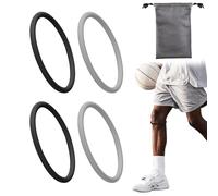 XFSRG Lot de 4 Sangle de Support de Tendon Rotulien en Silicone Genouillère 360° Bande Flexible pour Stabilisation de la Rotule Course Basket et Sports Hommes et Femmes