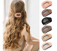 XFSRG Lot de 6 Pince Cheveux Femmes Grande Pinces Plate Cheveux Barrette Claw Clips Griffes Clips Antidérapantes Grosse Accessoires Cheveux pour Filles