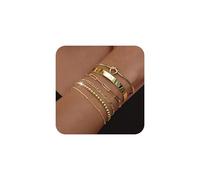 XFSRG Lot de Bracelet Femme Multicouches Bracelets et Joncs Fantaisie Empilables Bijoux Polyvalents pour le Quotidien les Vacances et les Fêtes