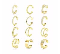 XFSRG Lot de Clips d’Oreilles Chic Bijoux d’Oreilles sans Trou pour Femme Cuff en Métal Doré Hypoallergénique, Confortable à Porter, Ajoute une Touche Glamour au Quotidien (Or)