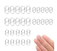 XFSRG Lot Premium de 30 Fermoirs à Double Ouverture en Acier Inoxydable Fermoir Bracelet Mini Mousquetons pour Bracelets Colliers et la Création Bijoux DIY