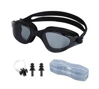 XFSRG Lunettes de Natation Anti-Buée Antibuée Verres PolariséS et Protection UV pour Hommes Femmes Adultes Adolescents avec Boîte + 1 Paire de Bouchons d'oreilles et Pince-nez(Noir