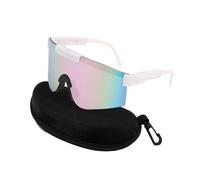 XFSRG Lunettes De Soleil Cyclisme Sport Lunettes De VéLo ColoréEs Avec Verres Miroir Protection UV400 Pour Sports En Plein Air (Blanc)
